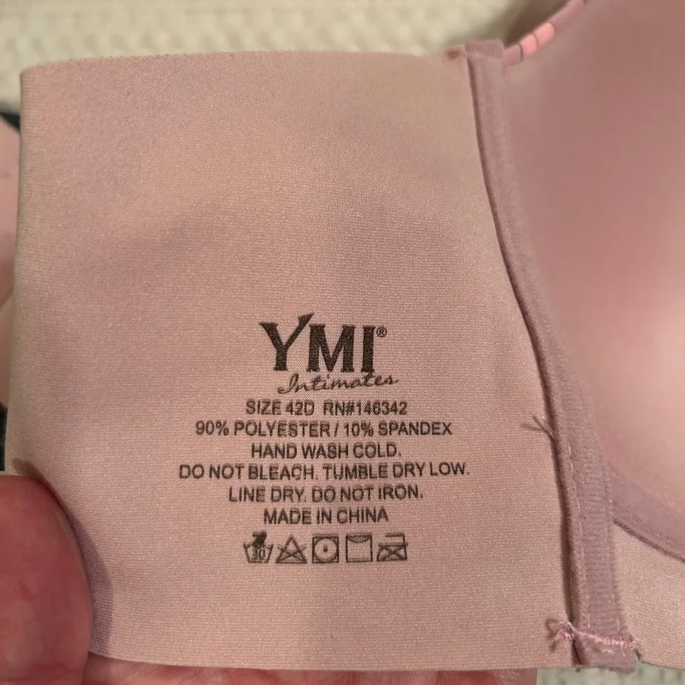 YMI Intimates‎ 42D Floral Wireless Comfort Bra 2 Lot Women's Feminine Girly Set
